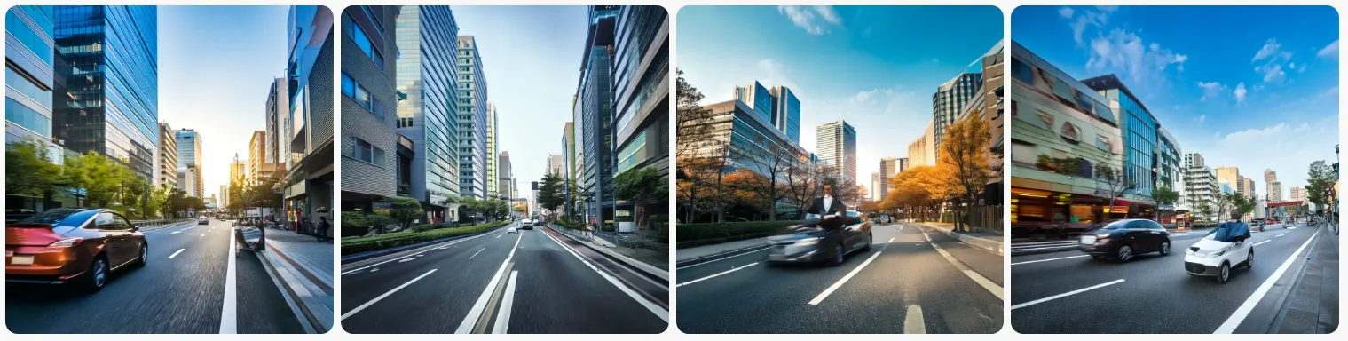 日本の福岡県の博多区の街を疾走するサラリーマン