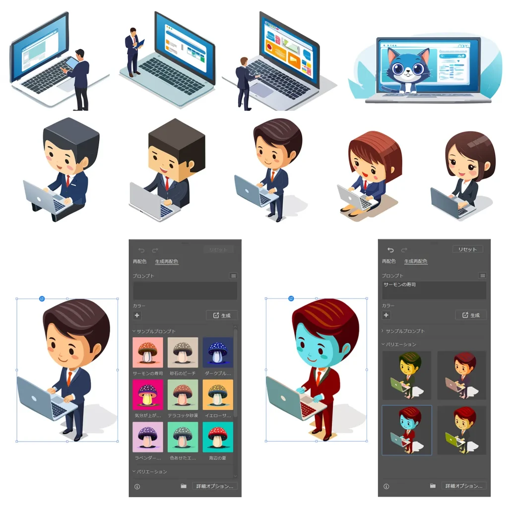 Adobe Illustratorの生成AI機能は制作の現場で使えるのか？またまたスタッフが実際に検証!!